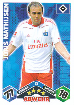 Joris Mathijsen Hamburger SV 2010/11 Topps MA Bundesliga #75